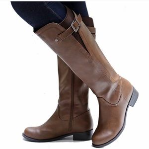 NEW Brown Buckled Riding Boots